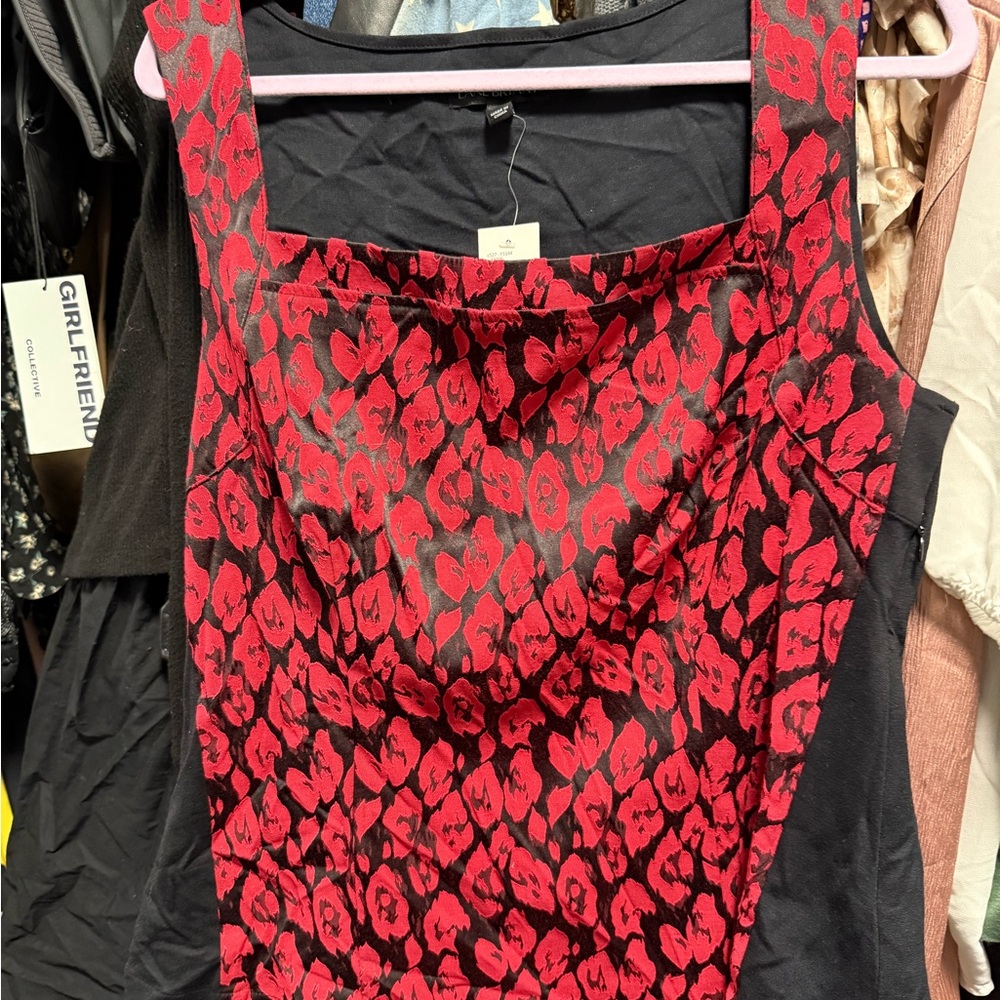 Lane Bryant Red and Black Tank Top